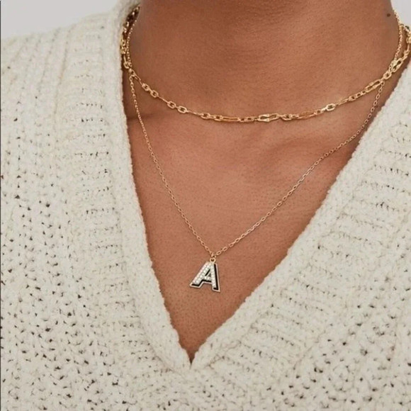 NEW ARGENTO VIVO CZ ENAMEL BLOCK INITIAL J NECKLACE - Picture 4 of 4